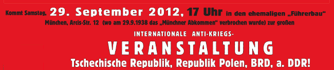 Internationale Anti-Kriegs-Veranstaltung, 29.9.2012